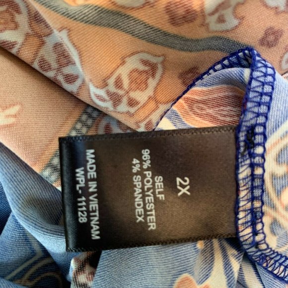 RM LL Women's Dress Size 2X Round Neck Short Sleev - Picture 7 of 7